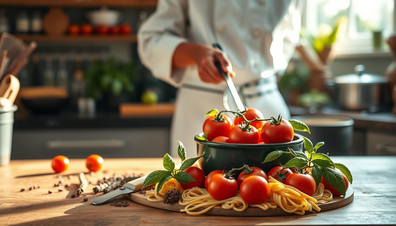 Freshly baked homemade cake in a kitchen setting